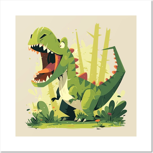 cute dino Wall Art by Stephanie Francoeur Art